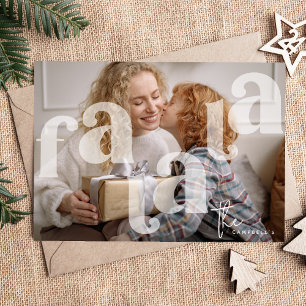 Fa La Overlay Typography's Photo Jul Julkort