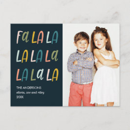 FA LA | Pastel färg | Cute Photo Helgdag Vykort