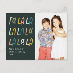 FA LA   Pastel färg   Cute Photo Helgdag Vykort