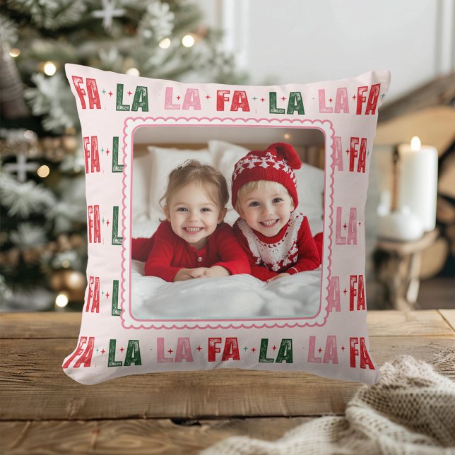 Fa La Personlig-julfoto Kudde (Skapare uppladdad)