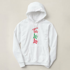 Fa La Red och Grönt jul Hoodie T Shirt