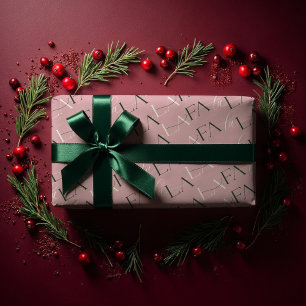 Fa La Rosa & Grönt Typografisk jul Sång Presentpapper