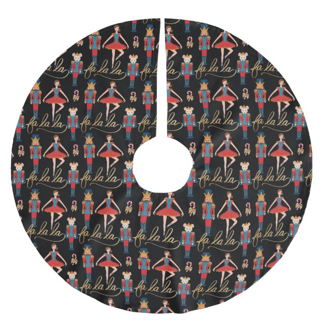 Fa La Rosa Nutcracker-julbalettscen Julgransmatta Borstad Polyester (Framsidan)