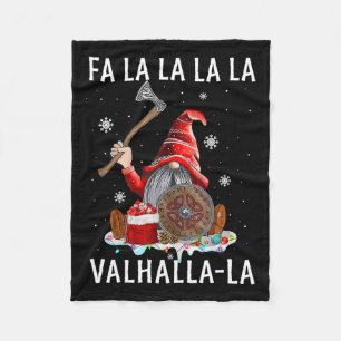 Fa La Valhalla Julafton Gnome Beard Viking Weapon  Fleecefilt