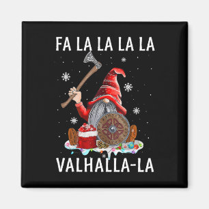 Fa La Valhalla Julafton Gnome Beard Viking Weapon Magnet