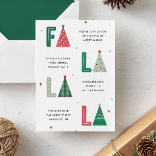 Fa La Whimsical jul-Julfesten Inbjudningar