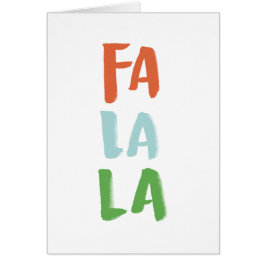 Fa La White-hälsningskort Hälsningskort