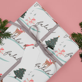 Fa La Winter Wonderland Forest Woodland Animals Presentpapper