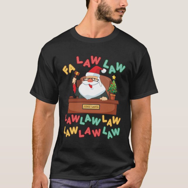 Fa Law Funny Lawyer Santa domare jul T Shirt (Framsida)
