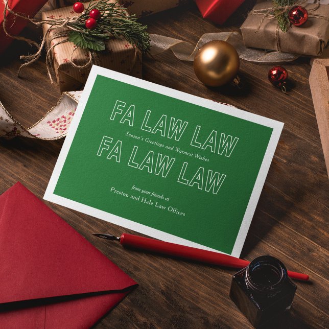 Fa Law Law Funny Lawyer Joke Christmas Julkort (Skapare uppladdad)