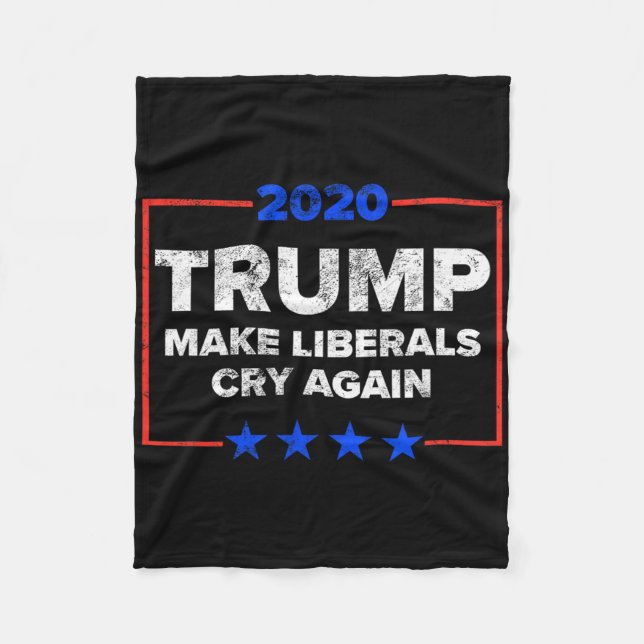 Få liberaler att gråta igen Rolig pro Trump Tee  Fleecefilt (Framsidan)