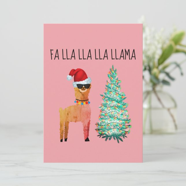 Fa lla lla lla llama-julkort julkort (Stående Fram)