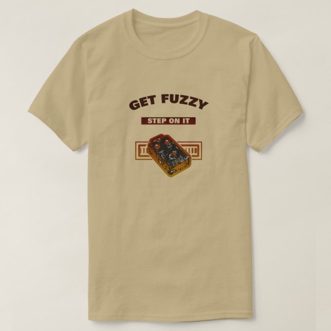 Få luddig - kliva på det bruntsunbursten t shirt (Design framsida)