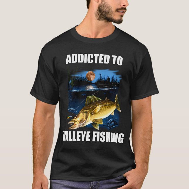 Få Lycka Öppna brett Fiske T Shirt (Framsida)