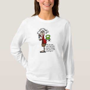 Få lycklig humor tee shirt