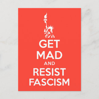 Få mad och motstå fascism vykort