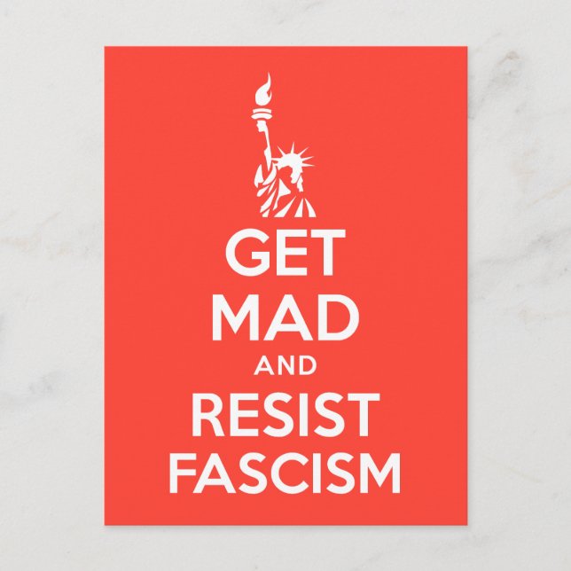 Få mad och motstå fascism vykort (Framsida)
