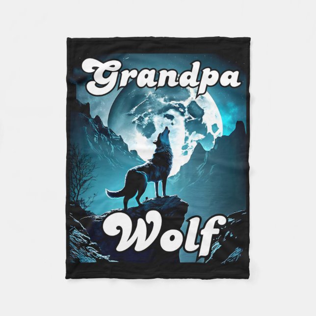 Fa-matchning av Grandpa Varg Matching Vargars Camp Fleecefilt (Framsidan)