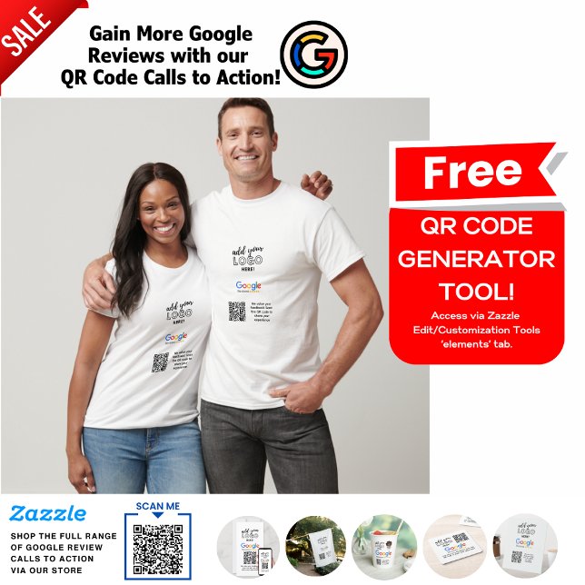 FÅ MER GOOGLE-GRANSKNINGAR MED QR CODE-UPPMANINGAR T SHIRT (Skapare uppladdad)