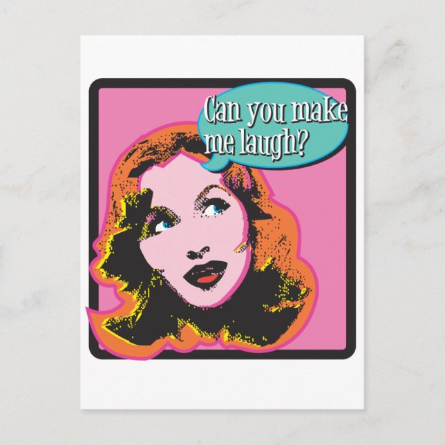 Få mig att skratta vykort (Framsida)