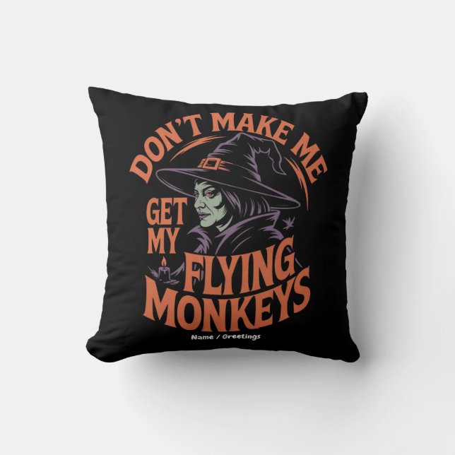 Få mig inte att få min flygande apor att ljuga. kudde (Framsida)