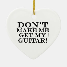Få mig inte att få min gitarr julgransprydnad keramik