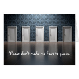 "Få mig inte att gissa" Anpassningsbar för reparat Hälsningskort