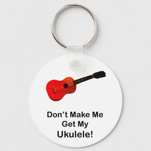 Få mig inte att hämta Ukulele! Nyckelring (Framsida)