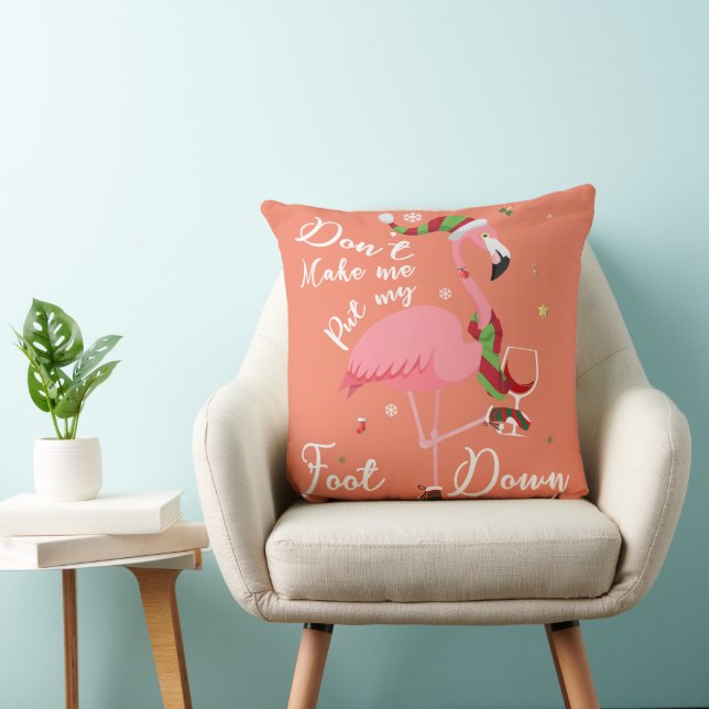 Få mig inte att lägga ner Rosa Flamingo-gåvor Kudde (Stol)