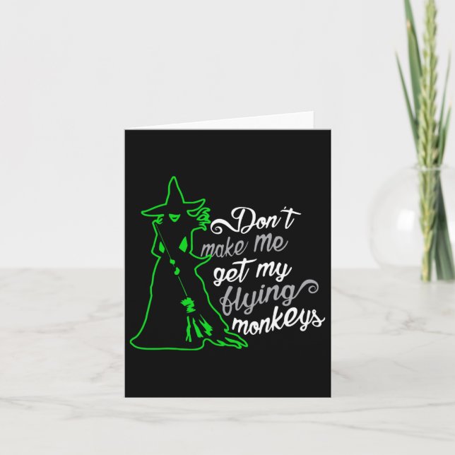 Få mig inte att skaffa mina flugande apor kort (Framsida)