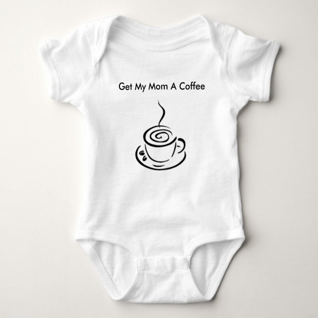 Få min mamma ett kaffe Onsie Tröja (Framsida)