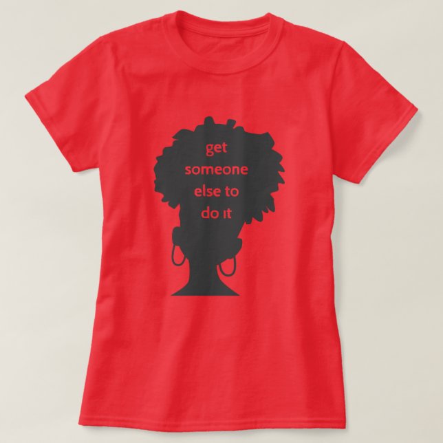 Få någon annan svart feminist t shirt (Design framsida)