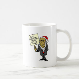 Få nu baksida för att fungera julchefen kaffemugg
