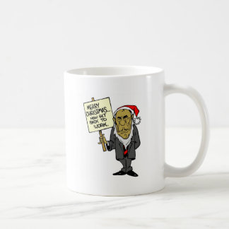 Få nu baksida för att fungera julchefen kaffemugg