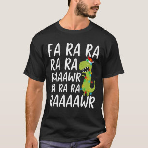 Fa Ra Ra Rawr Dinosaur t Rex Julafton Ljus Dinosau Shirt