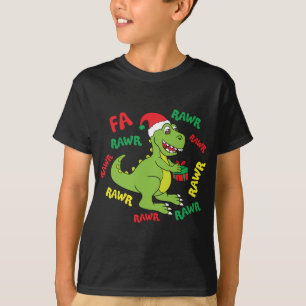 Fa Ra Ra Rawr Santasaurus T-Rex Dino Jultomten T Shirt