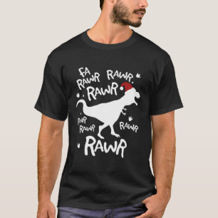 Fa Rawr Rawr Trex Dinosaur till jul T Shirt