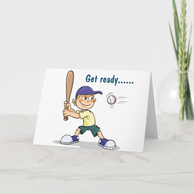 FÅ REDO FÖR ROLIGT LYCKLIG **10th** BIRTHDAY CARD Kort (Framsida)