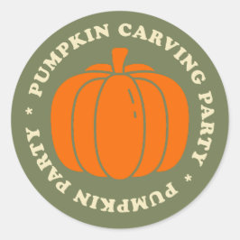 Få Redo för vår årliga Roligt för att pumpkin Carv Runt Klistermärke