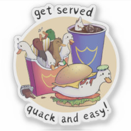 Få serverat quack och enkelt! klistermärken