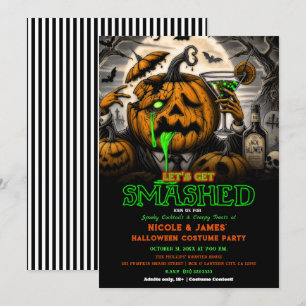 Få Smashad Pumpa Halloween Cocktail Party Inbjudningar