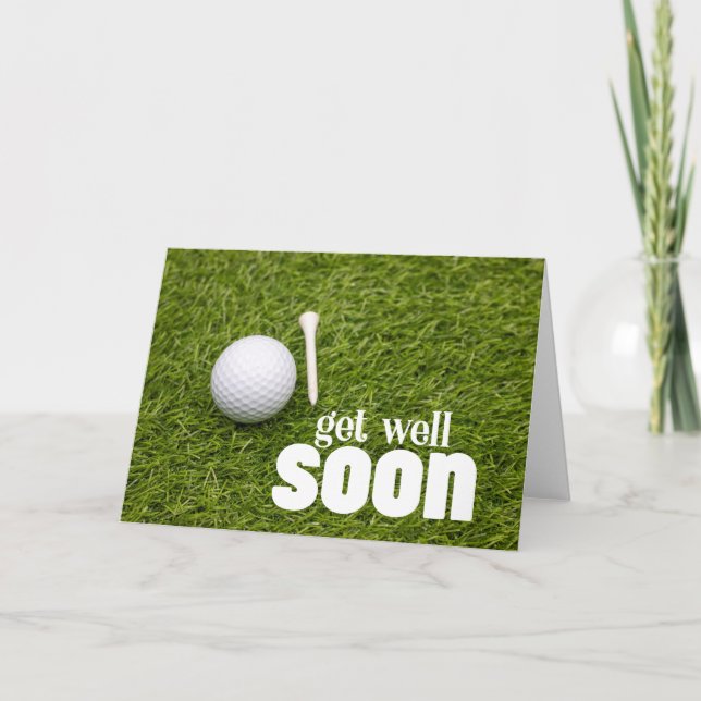 Få snart bra med Golf boll för Golfer Kort (Framsida)