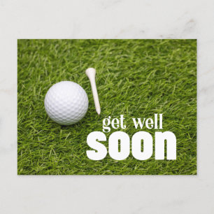 Få snart bra med Golf boll för Golfer Vykort