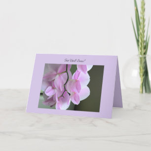 Få snart ett hälsningskort med Orchid Tack Kort