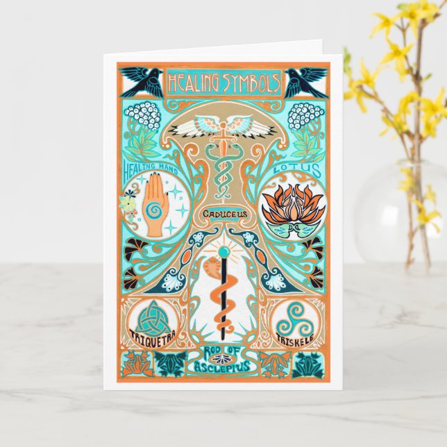 Få snart ett lästkort för paganwiccan kort (Gul blomma)