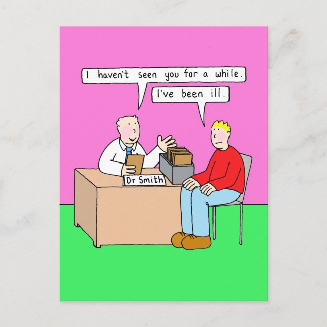 Få snart Humor i Doktor Office Vykort (Framsida)
