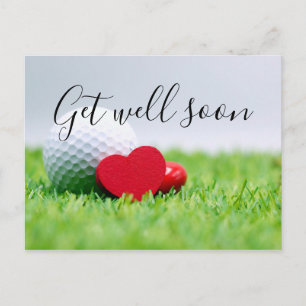 Få snart kort till golfer med golf boll & kärlek