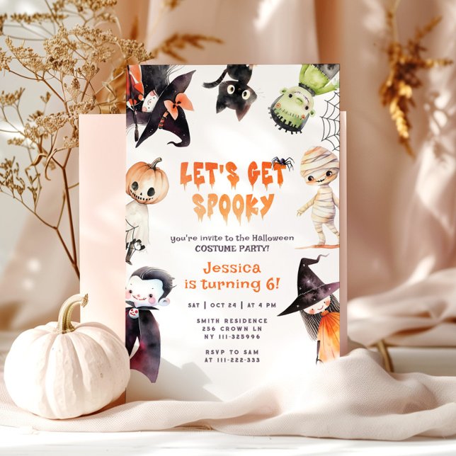 Få Spooky Cute-barn Costume party Halloween Inbjudningar (Skapare uppladdad)