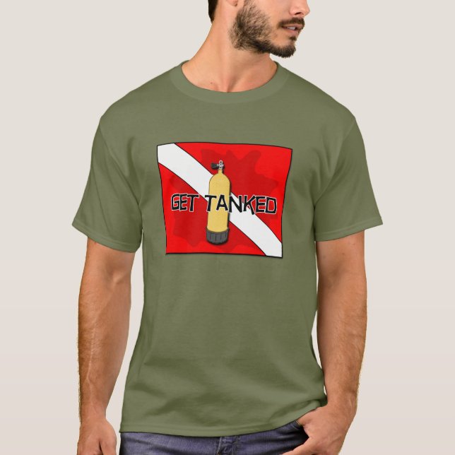 Få tankSCUBAt-skjortan Tee Shirt (Framsida)