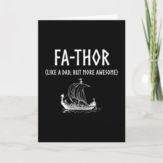 Fa-Thor Funny Fars dag Kort (Framsida)